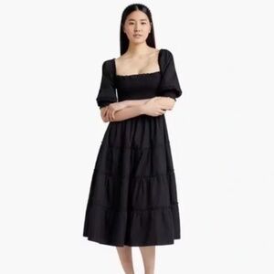 Hill House Nesli Dress Black (Swiss) Dot - Medium